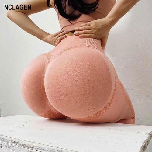 NCLAGEN Seamless Leggings Sport Women Fitness High Waist Yoga Pants Squat Proof Tummy Control Butt Lift Gym Booty Scrunch Tights