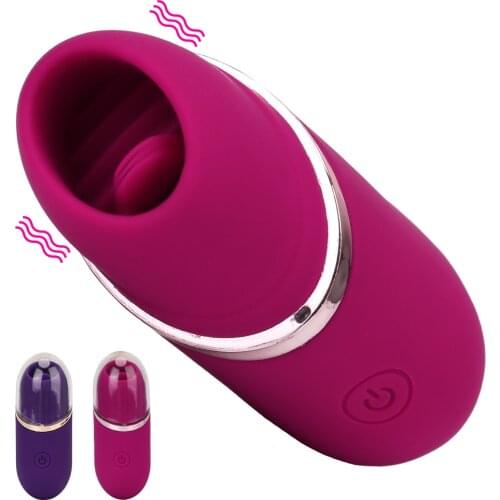 9 Modes Tongue Licking G-Spot Clitoral Stimulator Clit Nipple Sucker Sex Toy for Women Adult Products Tongue Vibrator