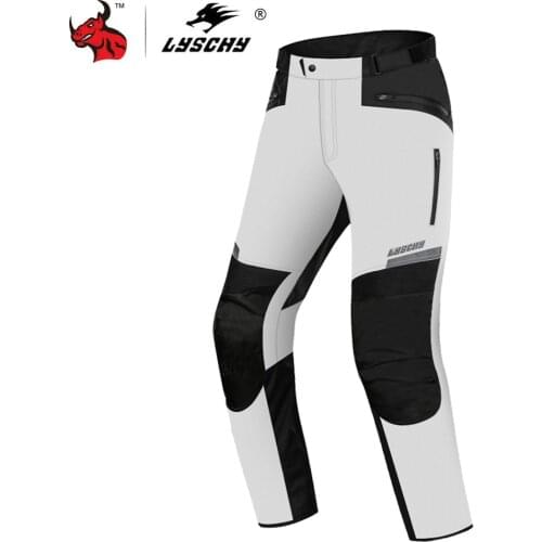 LYSCHY Waterproof Motorcycle Pants Men Motorbike Riding Chaqueta Winter Moto Pants Motorcycle Protective Gear Armor Pants