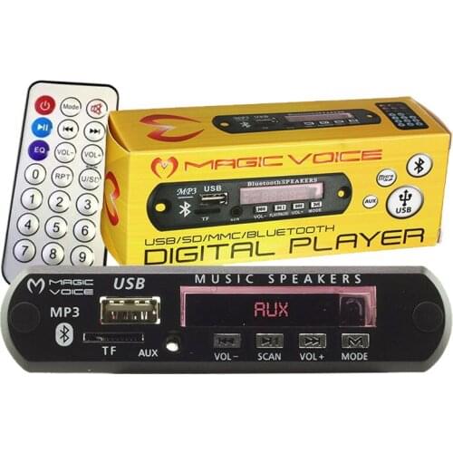 MAGICVOICE AUTO RADIO USB/SD/MIC/BLUETOOTH OPERATED MİKROFONLU CONVERTER DIGITAL PLAYER BOARD (12V-500MA)