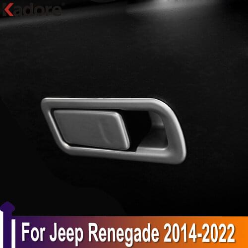 For Jeep Renegade 2014 2015 2016 2017 ABS Matte Glove Box Switch Decorative Cover Trim Interior Handle Buckle Frame Car Styling