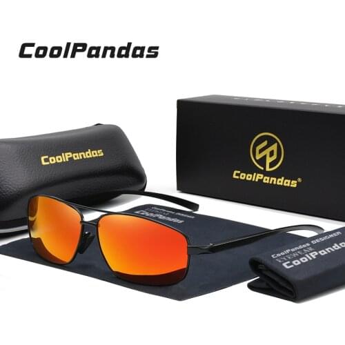 2021 Brand Vintage Aluminum Square Men Polarized Sunglasses Driving Red Blue Mirror Lens Women Shades Sun glasses Oculos de sol