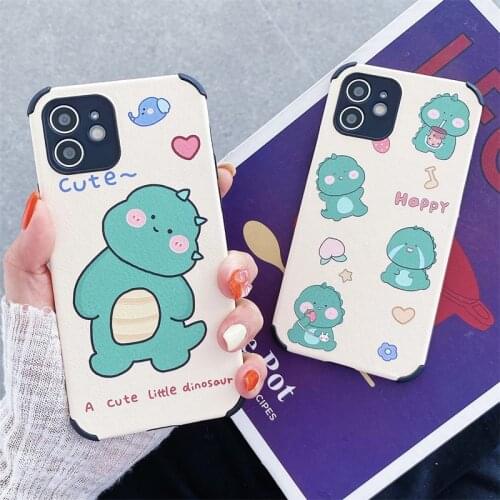 Cute Cartoon Animal Dinosaur Soft Case For OPPO A9 A5 A31 A53 2020 A3S A91 F11 F9 A52 A92S R17 Realme XT X50 F15 Reno 5 6 Pro