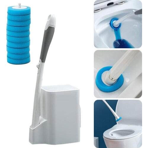 Toilet Wand Disposable Toilet Cleaning System with 10 Disinfecting Toilet Wand Refill Heads Powerful Toilet Wand Kit