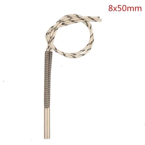 10 pcs 8x50mm /0.31x1.97" Cartridge Heating Element ,100W/125W/160W Mould Heater Tube,201SUS/304SUS/304SMLS Tubular Heater