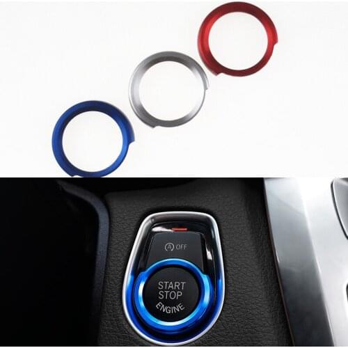 3 Colors Car Ignition Engine Start Stop Switch Cover Ring Trim Sticker for BMW X1 1 2 3 4 Series F20 118i 120i F22 F23 F45 F48