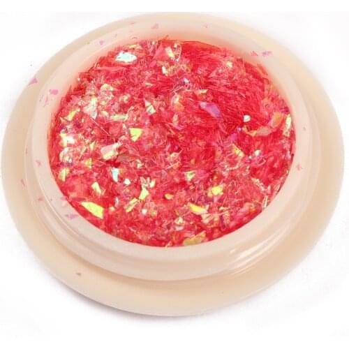 1Pc Nail Art Glitter Foil Slice Glass Broken Piece Stickers Nail Art Irregular Decal Manicure Gradient Paillette Flakes UV Gel