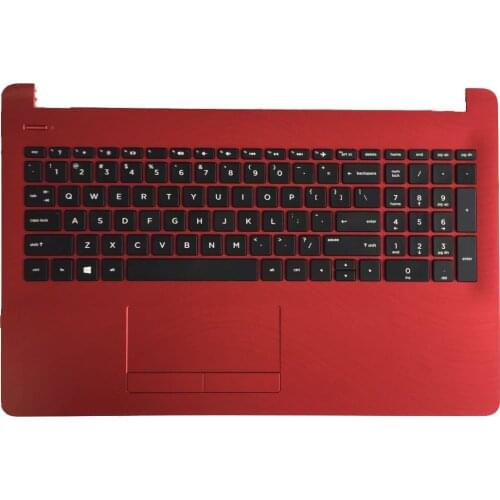 New Original For HP 15-BU 15-BW 15-BS 250 G6 TPN-C129 Palmrest Upper Case Cover&US Keyboard red L19446-001
