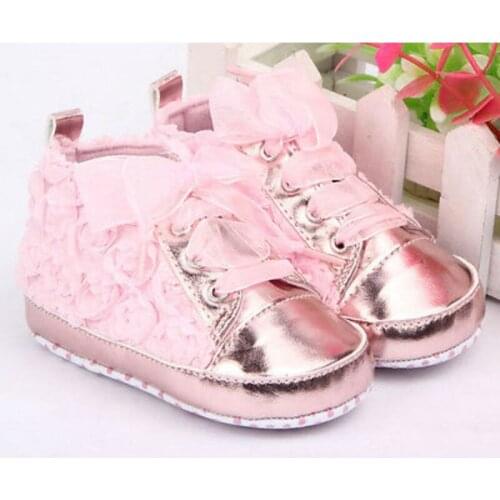 0-18M Baby Girl PU Leather Shoes Non-slip Lace Floral Embroidered Soft Shoes Prewalker Walking Toddler Kids Shoes Drop Shipping