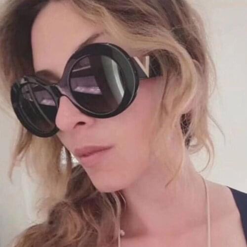 2020 New Vintage Luxury Brand Design Oval Sunglasses Women Men Retro Sun Glasses For Female UV400 Metal Oversized Shades Oculos