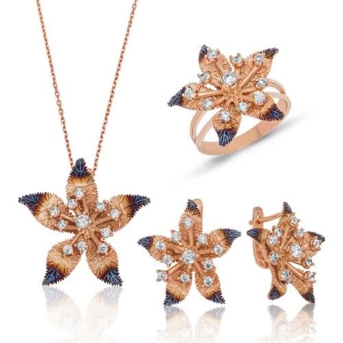 Original silver , Jasmine flower Set ,Most Special Jewelry Sets Suitable and Quality Products Types