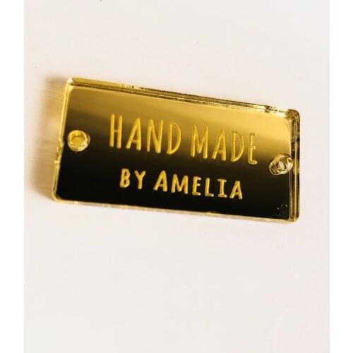 Personalized Acrylic tag, clothing tag, Sew on Acrylic labels, crochet hats/gloves/ bag ,Custom labels for handmade products