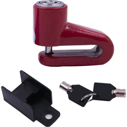 Portable Disc Brake Lock Motorcycle Anti Theft Security Wheel Keyless Press Locks Bicycles Anti-prying Anti-drilling