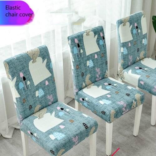 Simple Style Flower Printing Removable Chair Cover Stretch Elastic Slipcovers for Weddings Banquet Folding Hotel Chair Covering