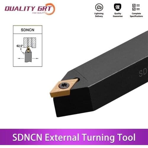 Q.Grt SDNCN1212H07 SDNCN1212H11 External Turning Tool Holder Metal Cutting Carbide Inserts DCMT SDNCN CNC Lathe Cutting Tools