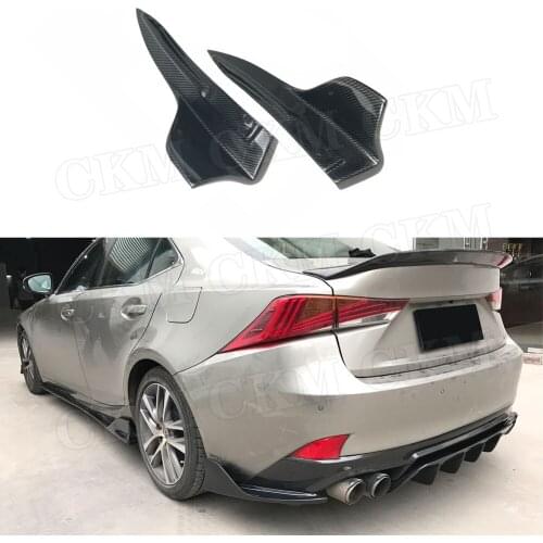 Carbon Fiber Rear Bumper Splitters Trims Fit for LEXUS IS300 IS350 IS F Sport Sedan 4 Door 2017 2018 Auto Car styling