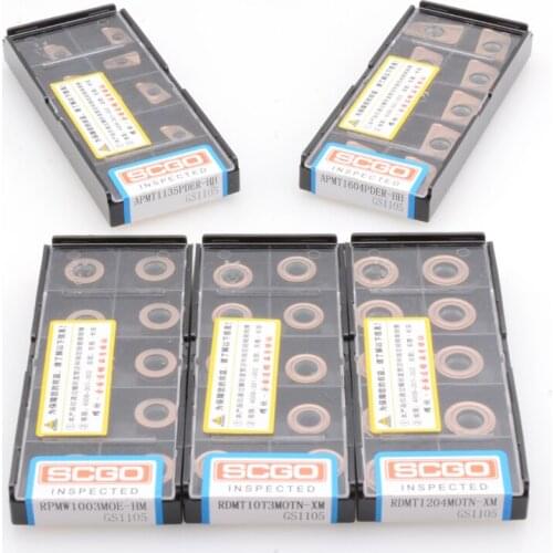 SCGO APMT1135PDER APMT1604 PDER RPMW1003 RDMT10T3 RDMT1204 GS1105 for high hardened steel milling carbide inserts
