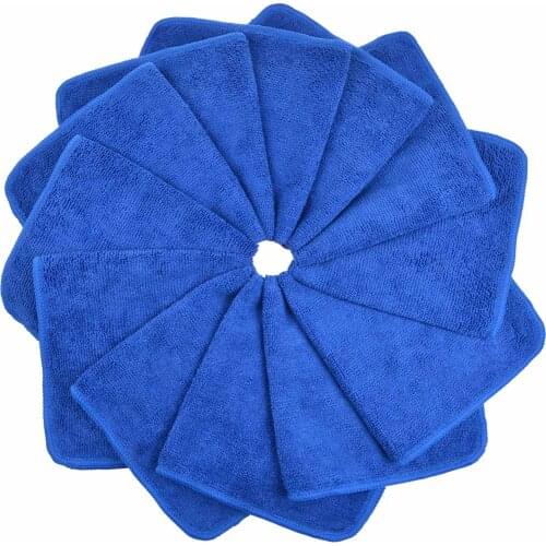 Sinland Manufacturer Super Absorbent Microfiber Towels Micro Fiber Cleaning Cloths Wiping Dust Rugs Dark Blue 12"x12" 50 Pieces
