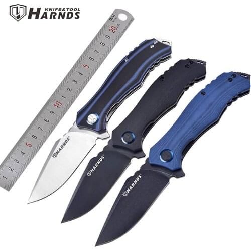 Harnds CK9503 Maverick Folding Knife D2 Blade G10 Handle Ball Bearing Outdoor Hunting Camping Survival Collection Pocket Tool