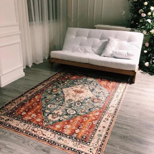 Tapis Salon American Retro Carpets Nordic Ethnic Living Room Rugs Simple Coffee Table Cushion Sofa Bedroom Mats Alfombra ковер