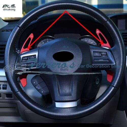 2pcs/lot for Subaru Forester XV Outback Legacy Aluminum alloy Steering Wheel Shift Paddle Shifter Extension car-styling