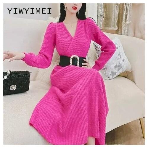 Модные трикотажные платья YIWYIMEI China At AliExpress