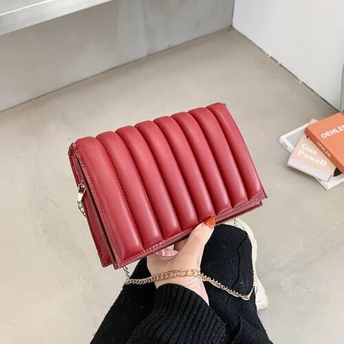 Women Bag PU Flap Fashion Solid Hasp Chains Shoulder Bags Pures And Bags Crossbody Euro-America Style MINI Bag All-match