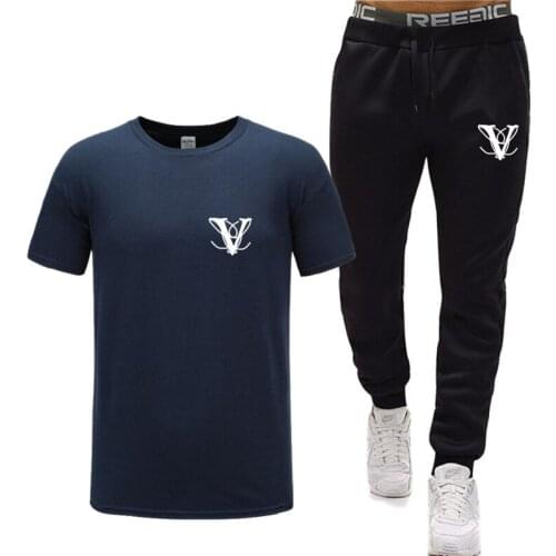 Plus size Summer New Mens Sets tracksuit men sports suit chandal hombre Casual Suit Sportswear Sets Pants Male Brand Clothing