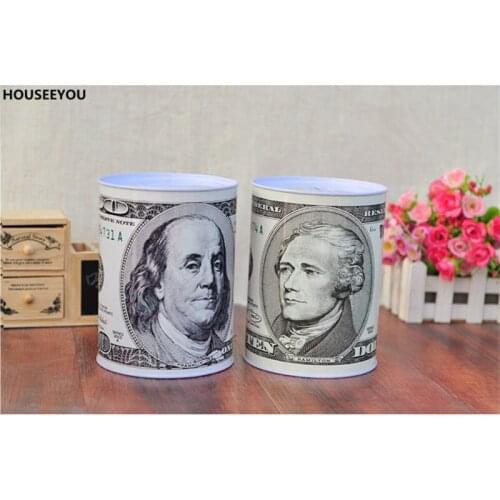 Tinplate US Dollar Style Piggy Bank Only-In-Not-Out Money Box Large Size Coin Bank Cash Coin Creative Christmas& Birthday Gift