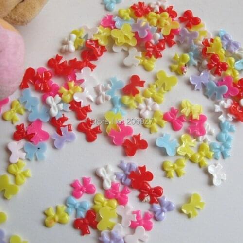 #14 30pcs Cute Mix Bow Shape Nail Resin Decoration Outlooking