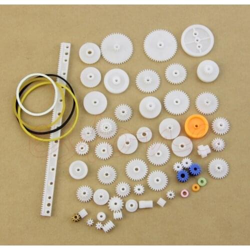 60Pcs Type Plastic Shaft Single Double Reduction Crown Worm Gears DIY For Robot G08 Great Value April 4