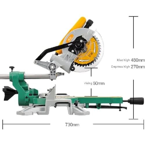 7 Inch Household Lithium Mire Saw Woodworking Angle Cutting-off Aluminum Cutting Machine Sliding Mitre Saw
