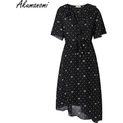 Летние платья в горошек AKUMANOMI China At AliExpress