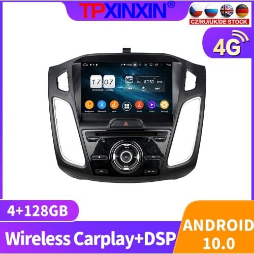 128GB Android 10 For Ford Focus 2015 - 2018 Car Radio Multimedia Video Recorder Player Navigation GPS Accessories Auto 2din DVD