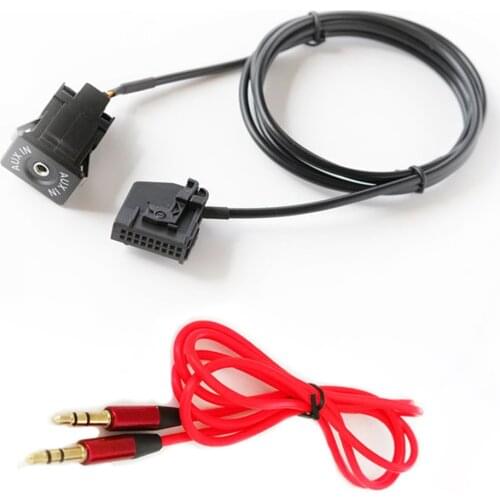 Bestolink Car Audio AUX-In Switch AUX Cable Adapter 18Pin Plug for VW Audi MFD2 RNS2