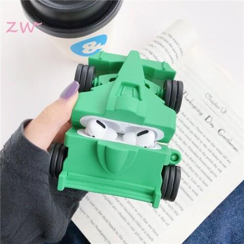 3D Racing Car Styling Earphone Case For Airpods Pro Charging Box Anti-drop Silicone Earphone Cover For Apple Airpods 1 2 3