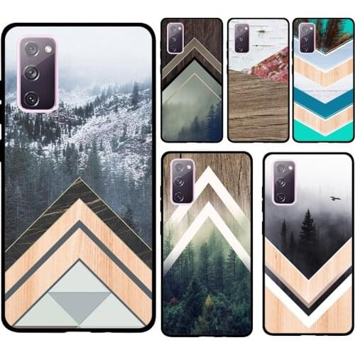 Forest Geometry Wood Nature Soft Case For Samsung Galaxy S21 Ultra S20 FE Note 20 Note 10 Plus S8 S9 S10 Phone Cover