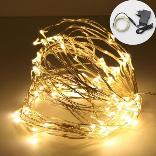 Decorative Lights 5m 10m Christmas Fairy Lights with Power Adapter DC12v LED String Light for Garland Party Wedding Decoration