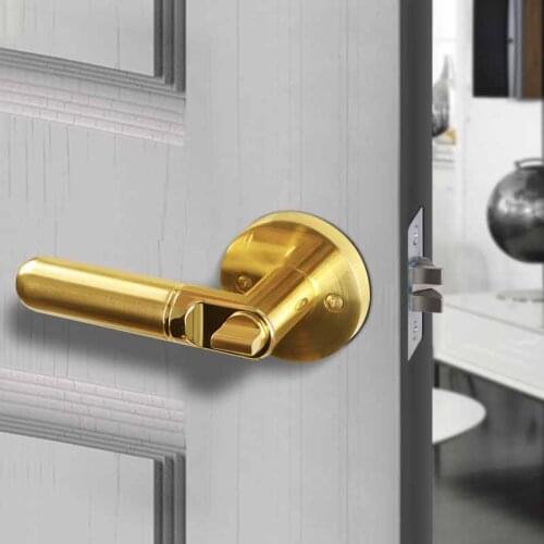 Door handle Door handle lock full solid zinc alloy bedroom room bathroom three rod ball lock solid weight 1.3 kg