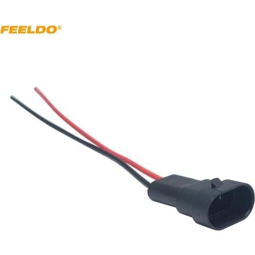 FEELDO 1PC Auto 9005/HB3 9006/HB4 H10 Male Connector Wiring Harness Plug Adapter For Headlight Fog Light Lamp Cable #5971