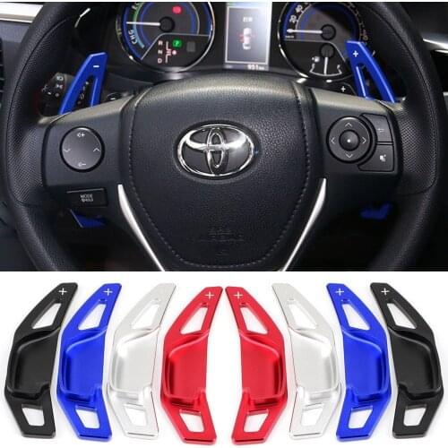 For Toyota Camry Corolla RAV4 Crown Mark X Avalon Zelas Raize Hybrid Car Steering Wheel Paddle Shift Extend Shifters DSG Sticker