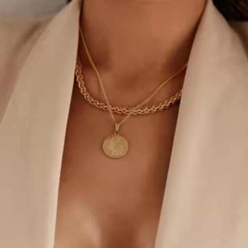 Joolim High Quality PVD Gold Finish Chunky Choker Stainless Steel Necklace Hug Necklace