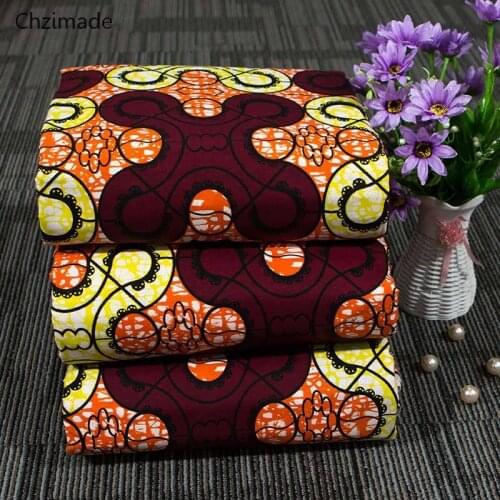 Lychee Life 1Yard Ankara African Prints Real Wax Cotton Fabric For Party Dress Making Materials