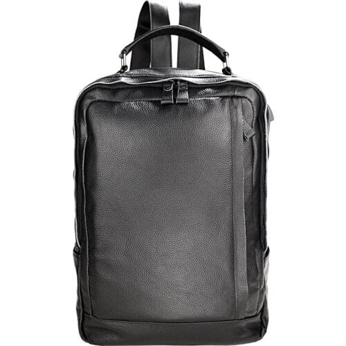 Multi-functional Men Business Travel Bag Genuine Leather Laptop Backpack Large Capacity Shoulder Bag Water proof Male Backpack