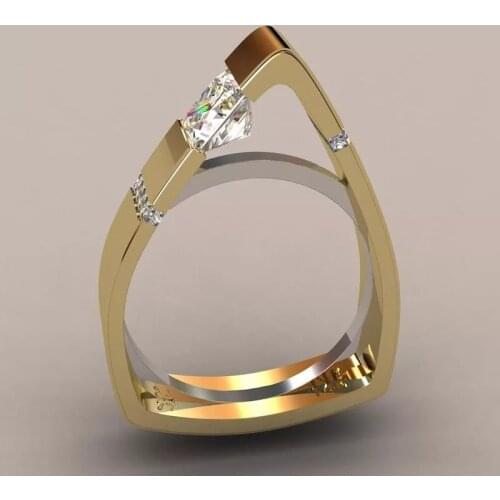 Fashion Women Ring Crystal Unisex Luxury Rings Wedding Engagement Bands For Men Birthday Gift Lady Jewelry