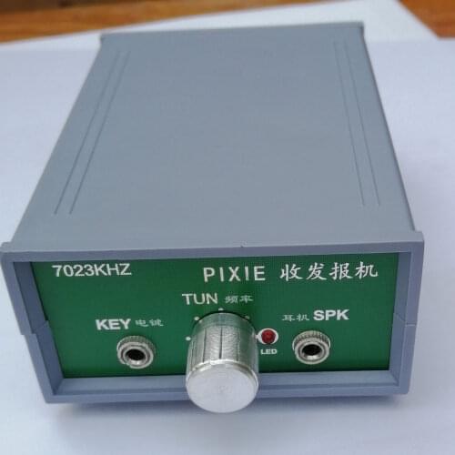 DIY KIT Super PIXIE CW short wave transceiver with shell 7023KHZ and Instruction manual