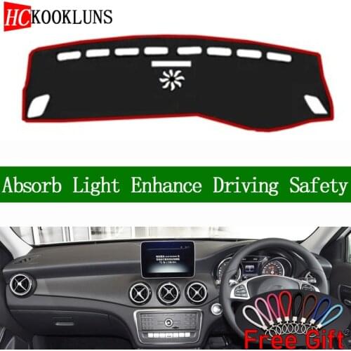 For Meredes-Benz GLA 200 GLA220 GLA260 2015-2019 Right Hand Drive Dashboard Cover Car Stickers Mat Carpet Interior Accessories