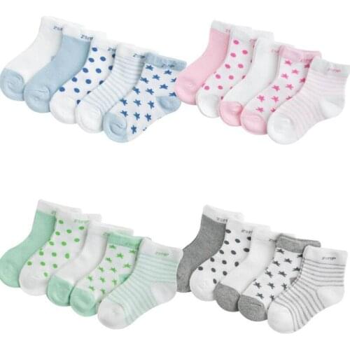 5Pairs/lot Summer Mesh Breathable Baby Socks Newborn Cartoon Sock For Girls Boys Baby Clothes Accessories