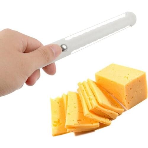 Cheese Slicer 22.6cm Plastic Double Wire Cheese Butter Cutter Slicer for Hard & Soft Block Cheese Cutting Knife Slicing Tools