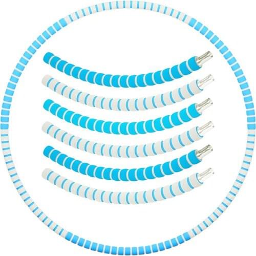 6 Section Detachable Hoola Hoop Stainless Steel Weighted Sport Hoop Slimming Hoop